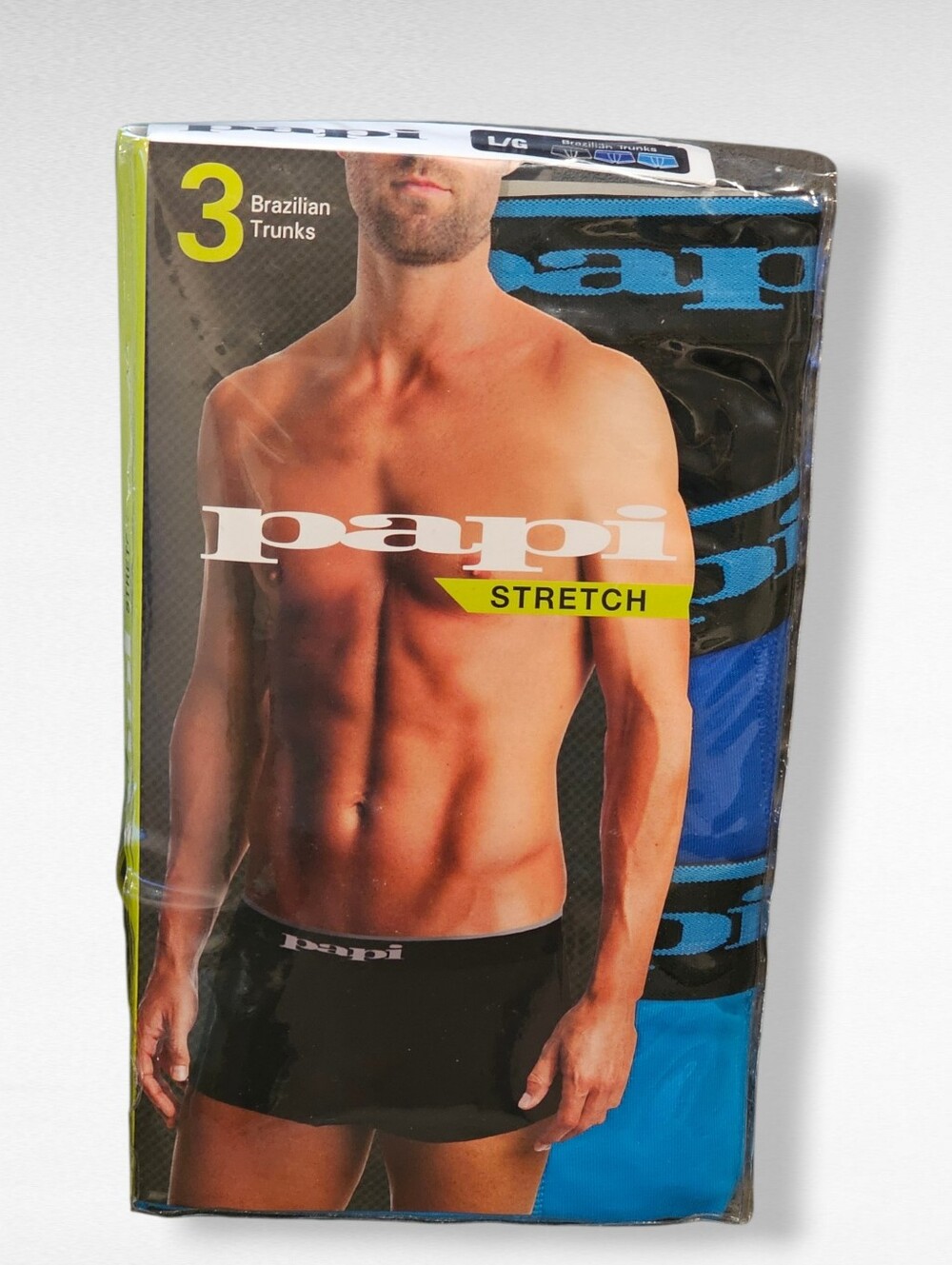 Papi Stretch Brazilian Trunks Blue Size Large